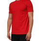 Dolce & Gabbana Red Goodluck 2023 Cotton Crew Neck T-shirt Mens T-Shirt