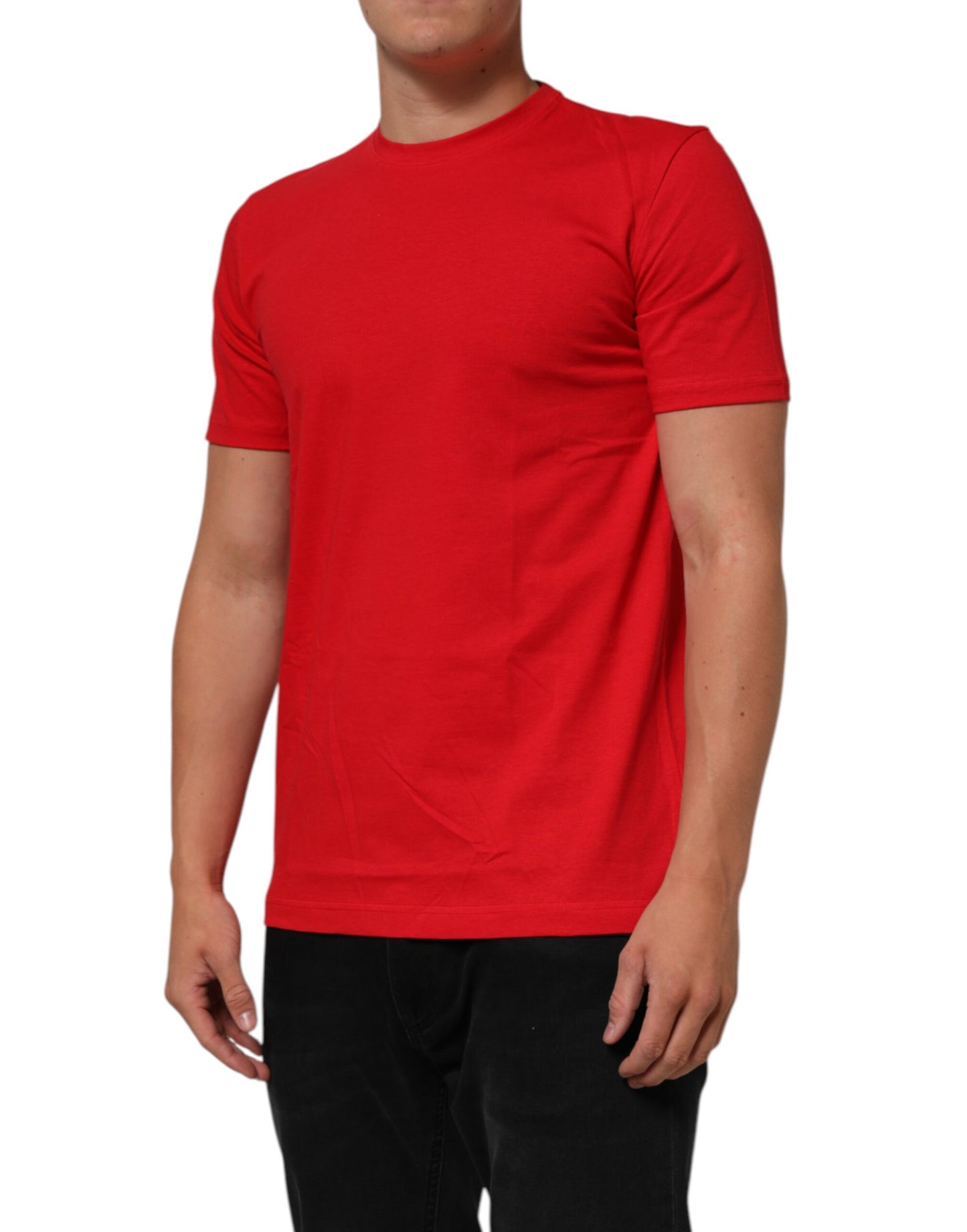 Dolce & Gabbana Red Goodluck 2023 Cotton Crew Neck T-shirt Mens T-Shirt