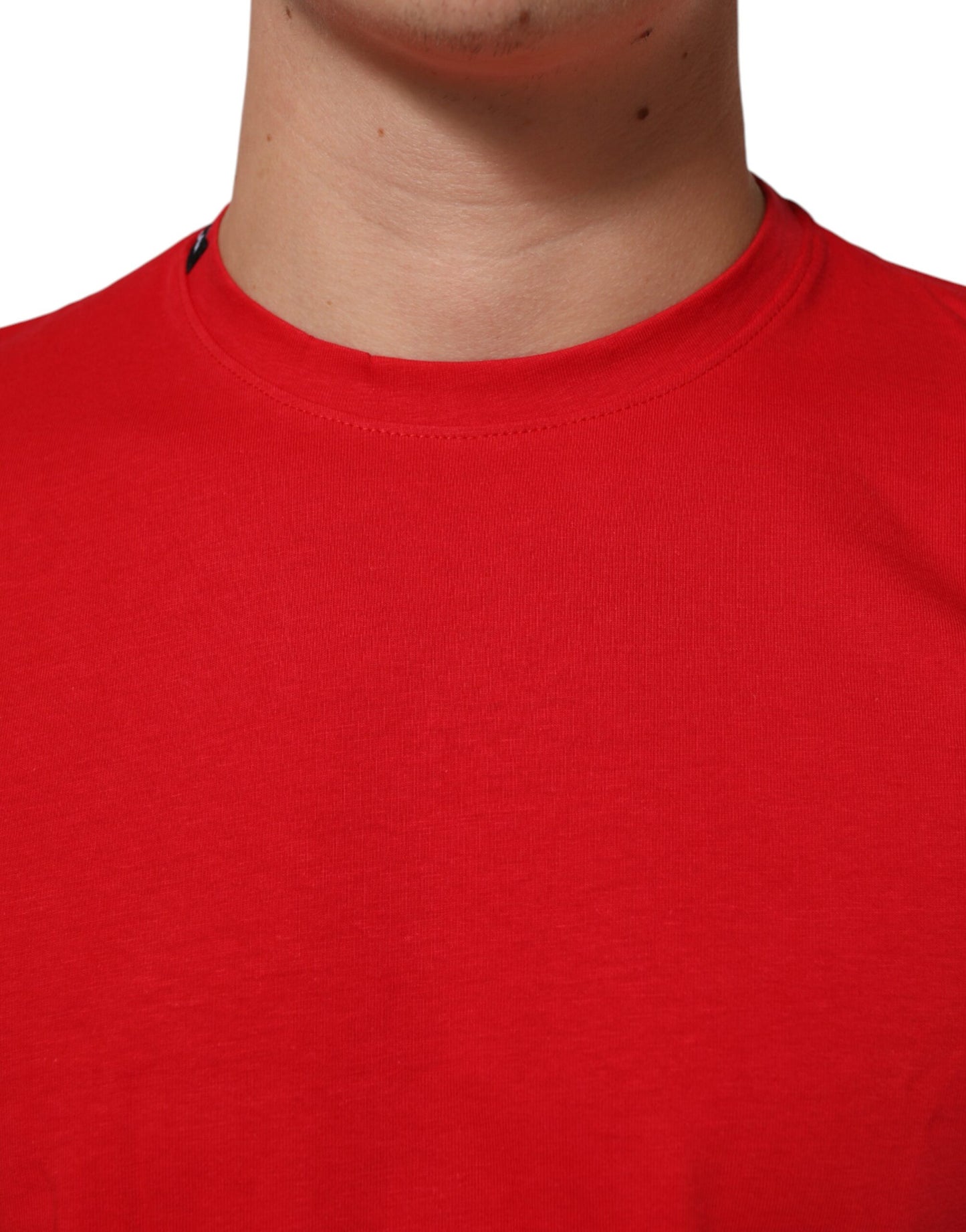 Dolce & Gabbana Red Goodluck 2023 Cotton Crew Neck T-shirt Mens T-Shirt
