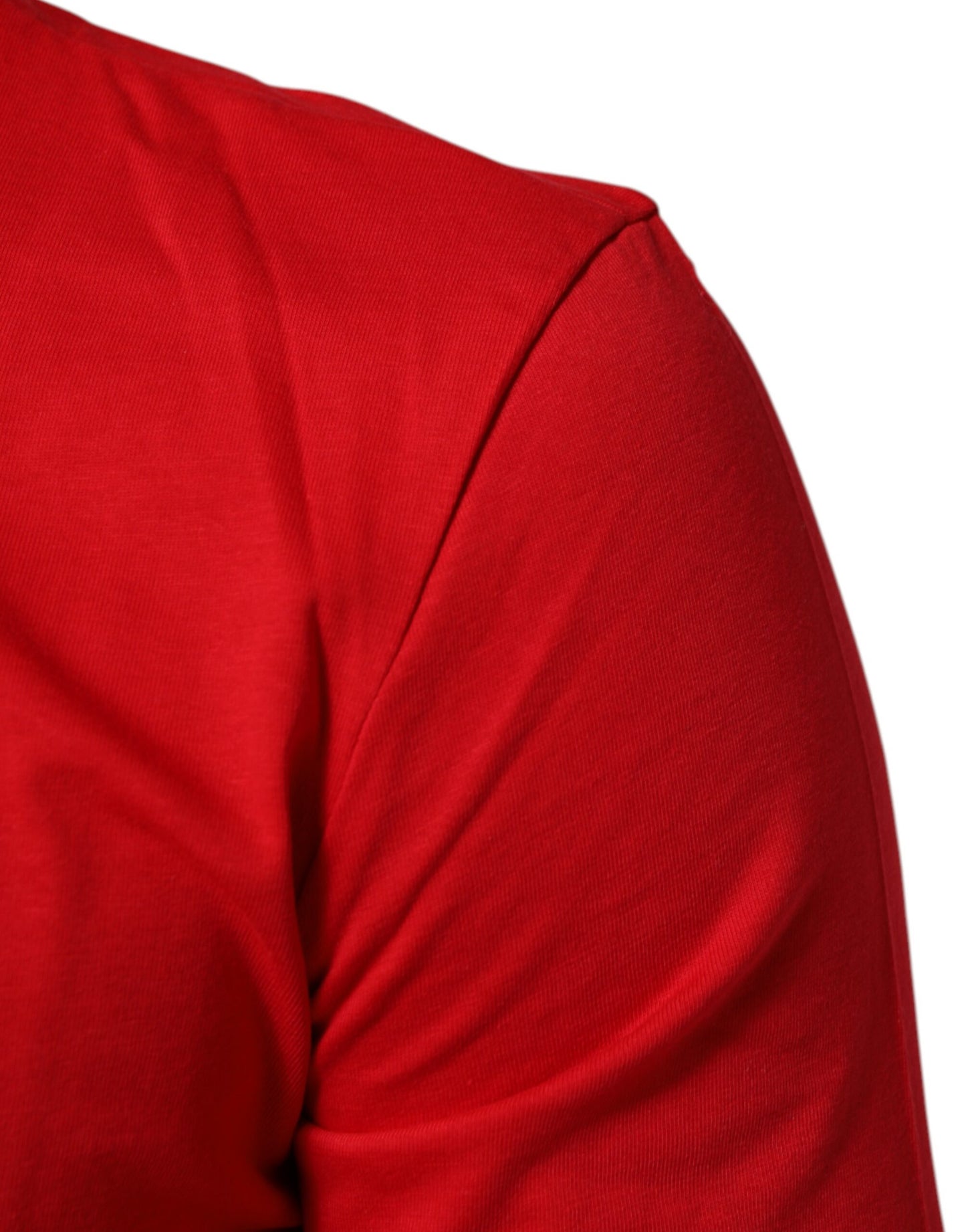 Dolce & Gabbana Red Goodluck 2023 Cotton Crew Neck T-shirt Mens T-Shirt