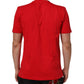 Dolce & Gabbana Red Goodluck 2023 Cotton Crew Neck T-shirt Mens T-Shirt