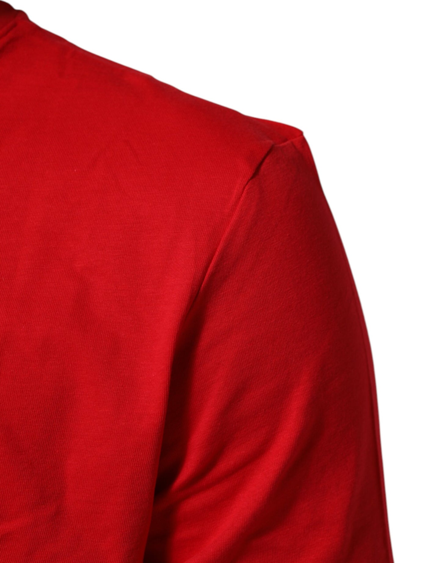Dolce & Gabbana Red Goodluck 2023 Cotton Crew Neck T-shirt Mens T-Shirt
