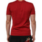 Dolce & Gabbana Red Crown Bee Cotton Short Sleeve T-shirt Mens T-Shirt