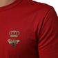 Dolce & Gabbana Red Crown Bee Cotton Short Sleeve T-shirt Mens T-Shirt
