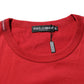 Dolce & Gabbana Red Crown Bee Cotton Short Sleeve T-shirt Mens T-Shirt