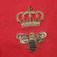 Dolce & Gabbana Red Crown Bee Cotton Short Sleeve T-shirt Mens T-Shirt
