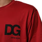 Dolce & Gabbana Red Logo Print Cotton Short Sleeve T-shirt Mens T-Shirt