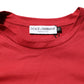 Dolce & Gabbana Red Logo Print Cotton Short Sleeve T-shirt Mens T-Shirt
