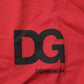 Dolce & Gabbana Red Logo Print Cotton Short Sleeve T-shirt Mens T-Shirt