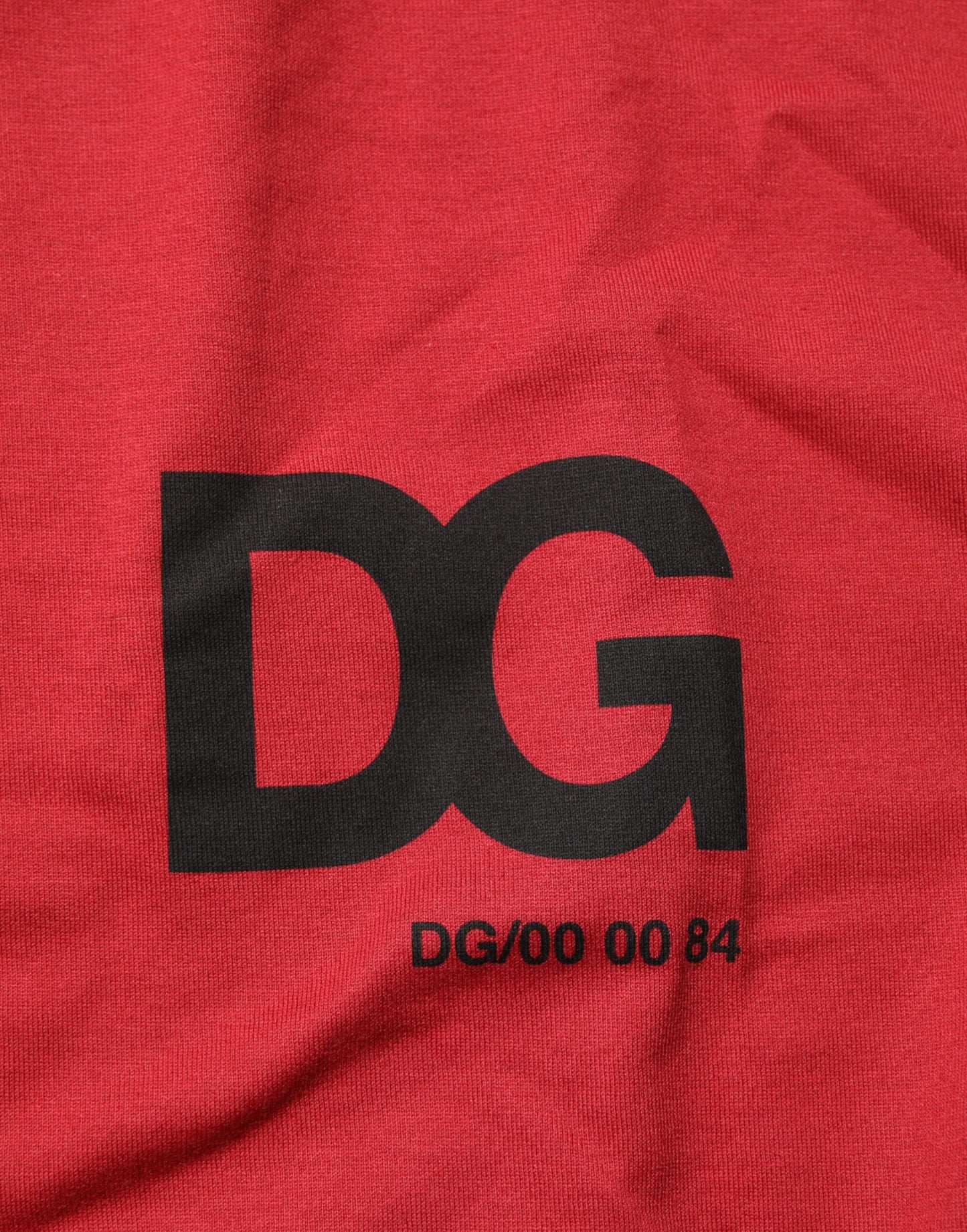 Dolce & Gabbana Red Logo Print Cotton Short Sleeve T-shirt Mens T-Shirt