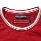 Dolce & Gabbana Maroon LogoCrown Cotton Half Sleeve T-shirt Mens T-Shirt