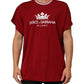 Dolce & Gabbana Maroon LogoCrown Cotton Half Sleeve T-shirt Mens T-Shirt