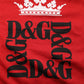 Dolce & Gabbana Red Logo Crown Cotton Short Sleeves T-shirt Mens T-Shirt