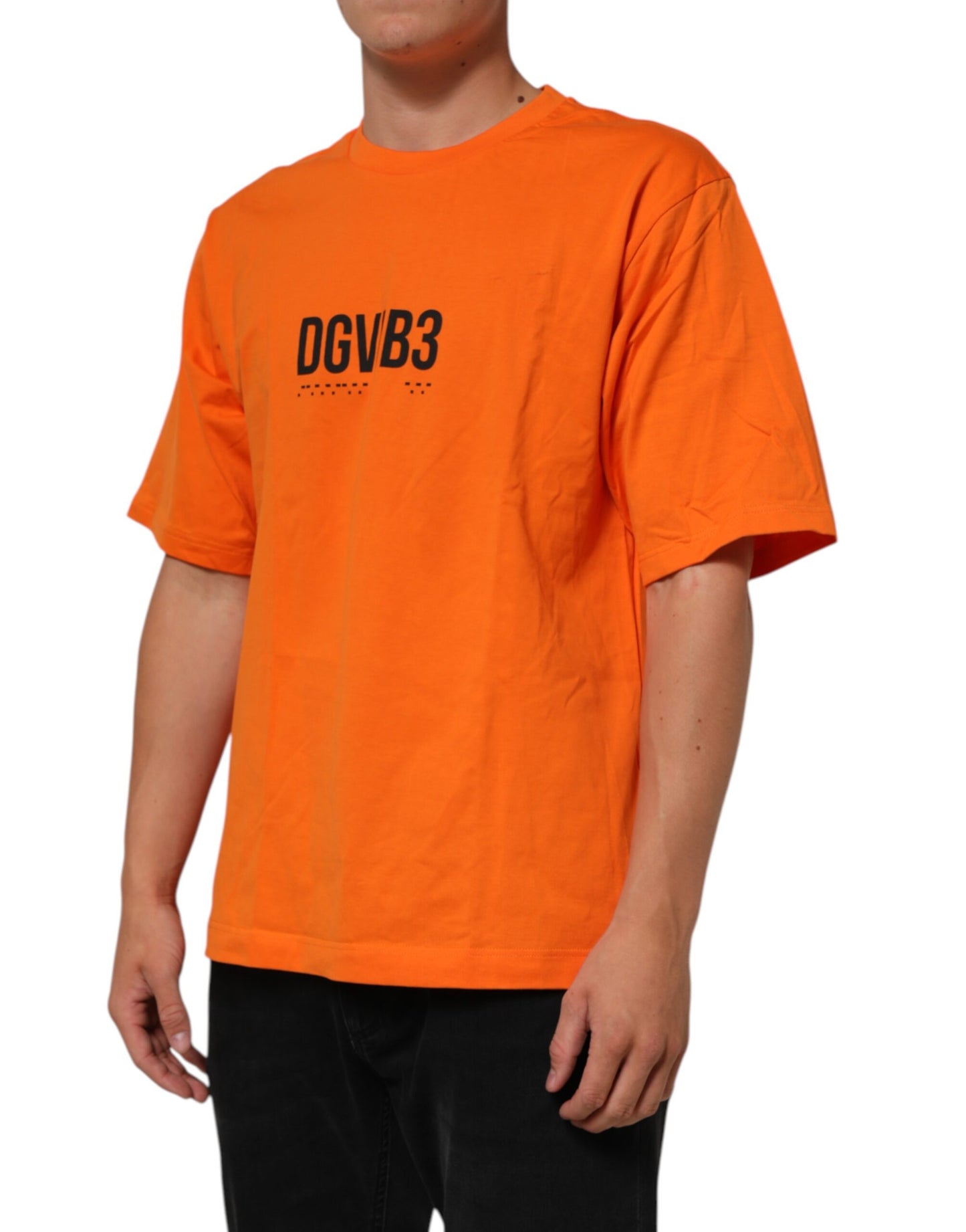 Dolce & Gabbana Orange DGVIB3 Crew Neck Short Sleeves T-shirt Mens T-Shirt