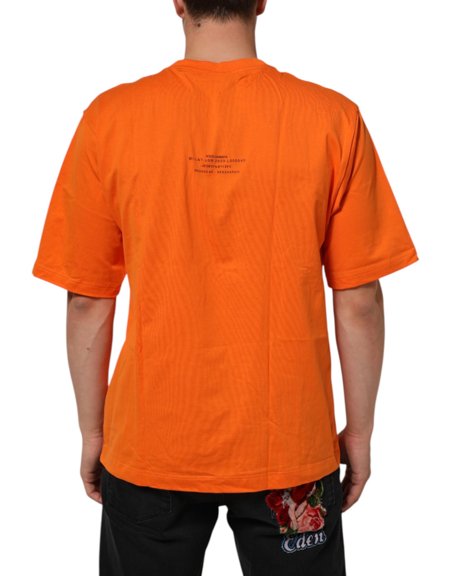 Dolce & Gabbana Orange DGVIB3 Crew Neck Short Sleeves T-shirt Mens T-Shirt