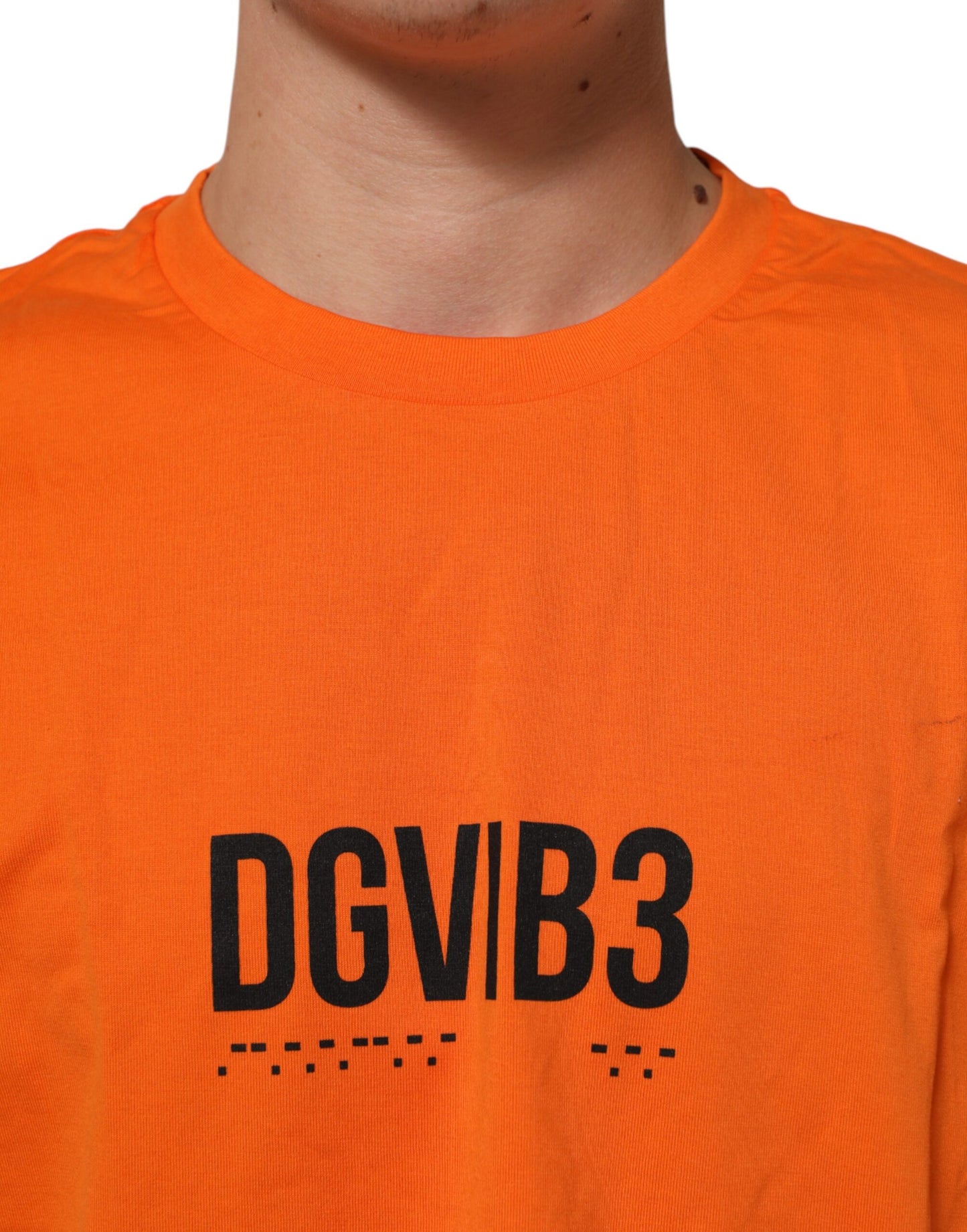 Dolce & Gabbana Orange DGVIB3 Crew Neck Short Sleeves T-shirt Mens T-Shirt