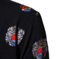 Dolce & Gabbana Blue Heraldic Crest Print Polo Shirt T-shirt