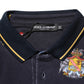 Dolce & Gabbana Blue Heraldic Crest Print Polo Shirt T-shirt
