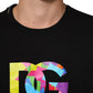 Dolce & Gabbana Black Logo Print Cotton Men Crew Neck T-shirt Mens T-Shirt