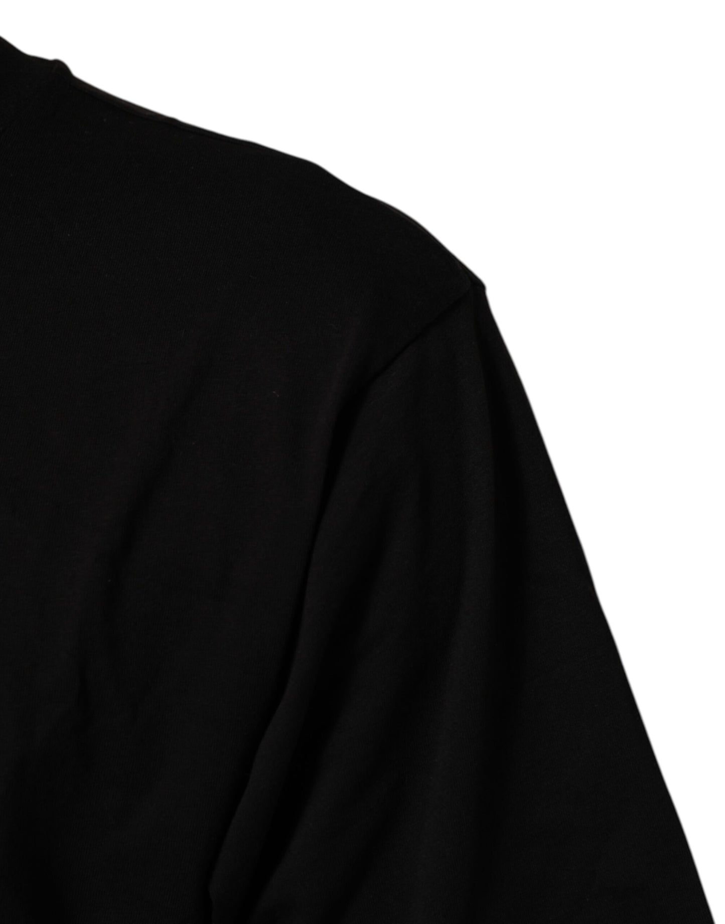 Dolce & Gabbana Black Logo Print Cotton Crew Neck  T-shirt Mens T-Shirt
