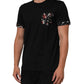Dolce & Gabbana Black Musical Print Cotton Crew Neck T-shirt Mens T-Shirt