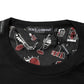 Dolce & Gabbana Black Musical Print Cotton Crew Neck T-shirt Mens T-Shirt