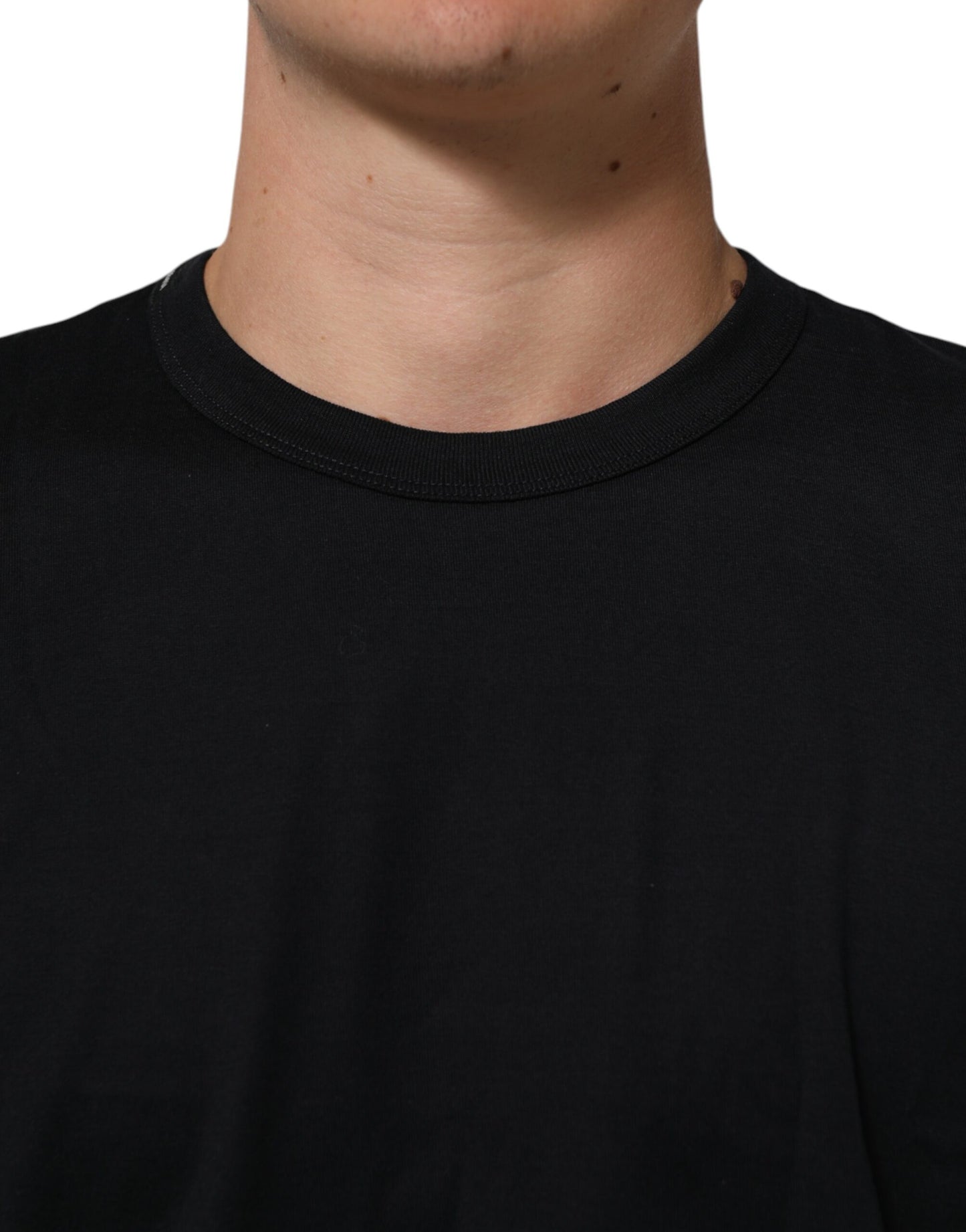 Dolce & Gabbana Black Goodluck 2018 Cotton Crew Neck T-shirt Mens T-Shirt