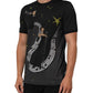 Dolce & Gabbana Black Musical Print Cotton Crew Neck T-shirt Mens T-Shirt