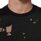 Dolce & Gabbana Black Musical Print Cotton Crew Neck T-shirt Mens T-Shirt