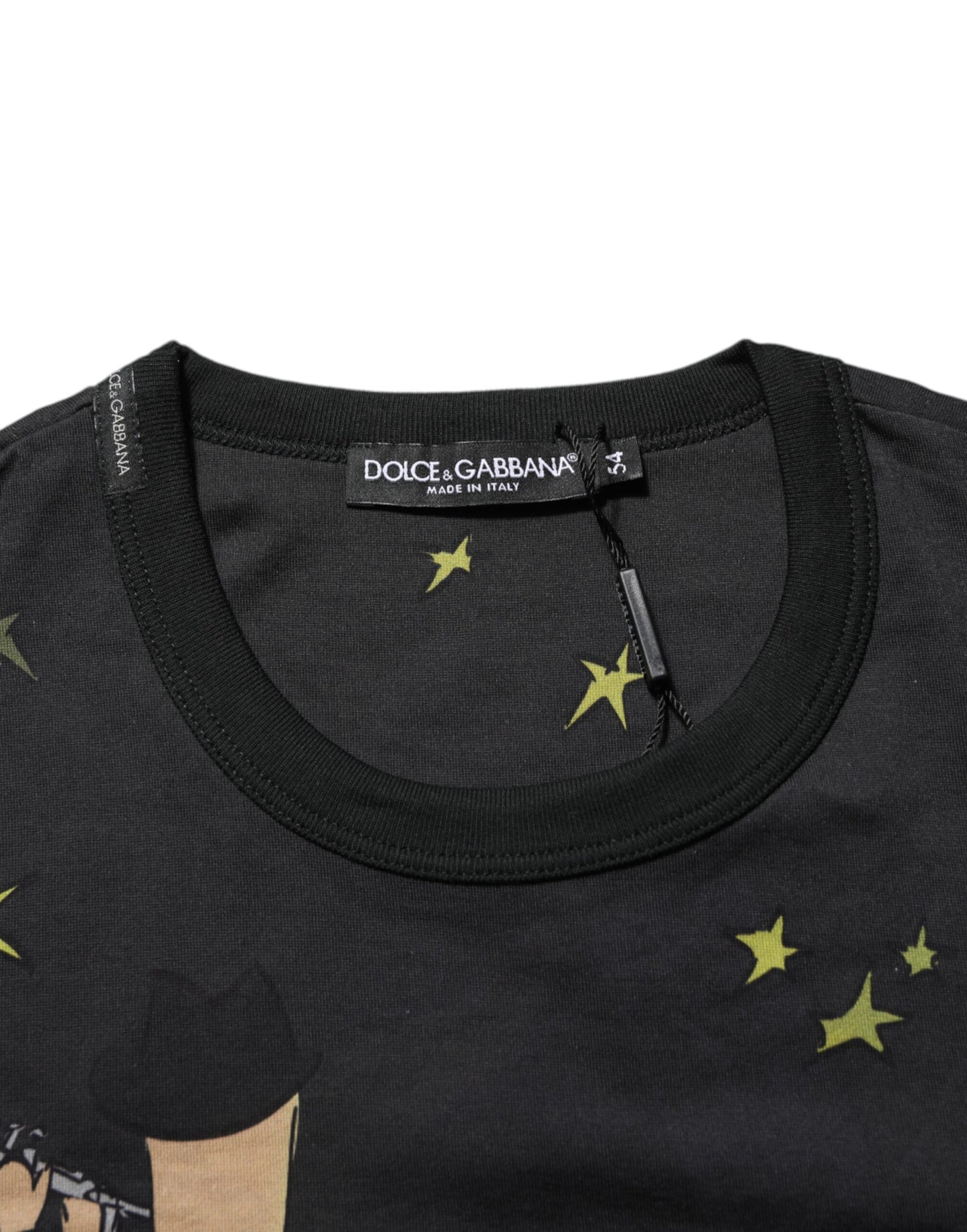 Dolce & Gabbana Black Musical Print Cotton Crew Neck T-shirt Mens T-Shirt