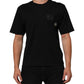 Dolce & Gabbana Black Logo Plaque Cotton Crew Neck T-shirt Mens T-Shirt