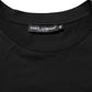 Dolce & Gabbana Black Logo Plaque Cotton Crew Neck T-shirt Mens T-Shirt