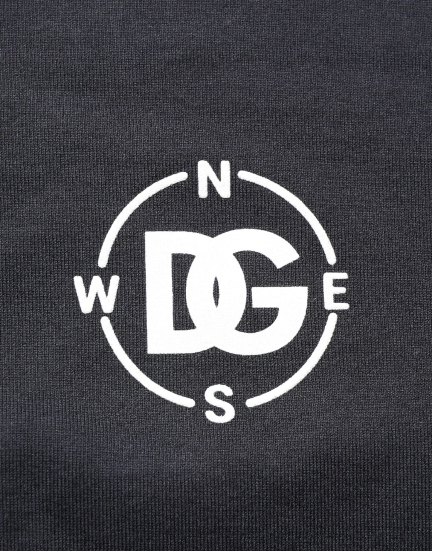 Dolce & Gabbana Black Logo Compass Cotton Crew Neck T-shirt Mens T-Shirt