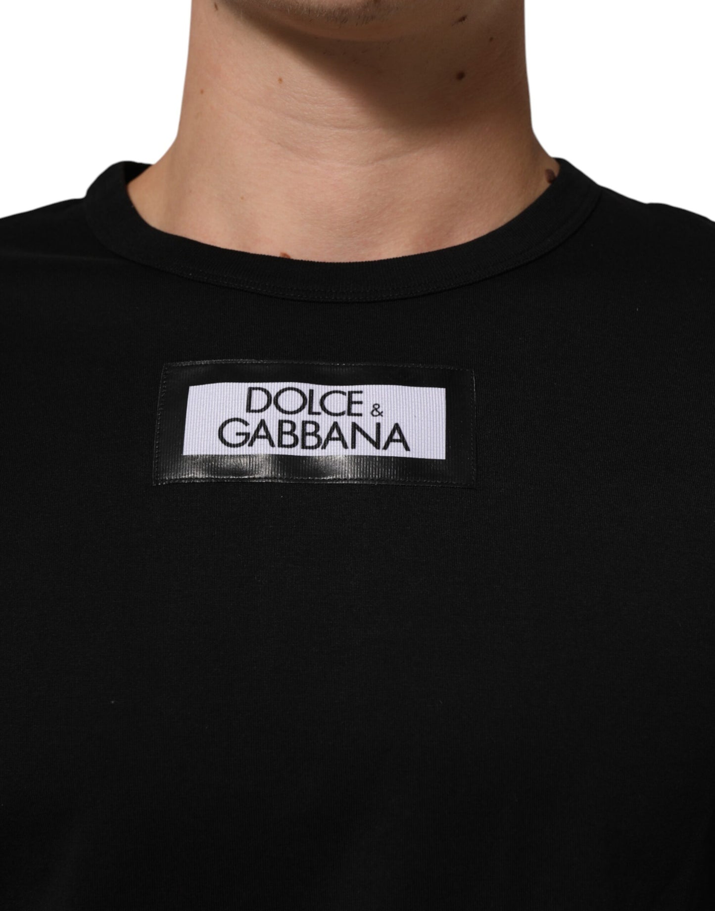 Dolce & Gabbana Black DGRoyals Cotton Men Crew Neck IT T-shirt Mens T-Shirt