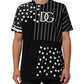 Dolce & Gabbana Black Cotton Polka Dots Round Neck T-shirt Mens T-Shirt