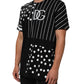 Dolce & Gabbana Black Cotton Polka Dots Round Neck T-shirt Mens T-Shirt