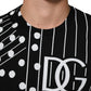 Dolce & Gabbana Black Cotton Polka Dots Round Neck T-shirt Mens T-Shirt