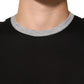 Dolce & Gabbana Black Cotton Logo Print Men Crew Neck T-shirt Mens T-Shirt