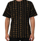 Dolce & Gabbana Black Cotton Coin Print Crew Neck T-shirt Mens T-Shirt