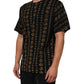 Dolce & Gabbana Black Cotton Coin Print Crew Neck T-shirt Mens T-Shirt