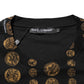 Dolce & Gabbana Black Cotton Coin Print Crew Neck T-shirt Mens T-Shirt