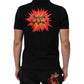 Dolce & Gabbana Black Cotton Graphic Print PoloShirt T-shirt Mens T-Shirt