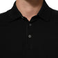 Dolce & Gabbana Black Cotton Graphic Print PoloShirt T-shirt Mens T-Shirt