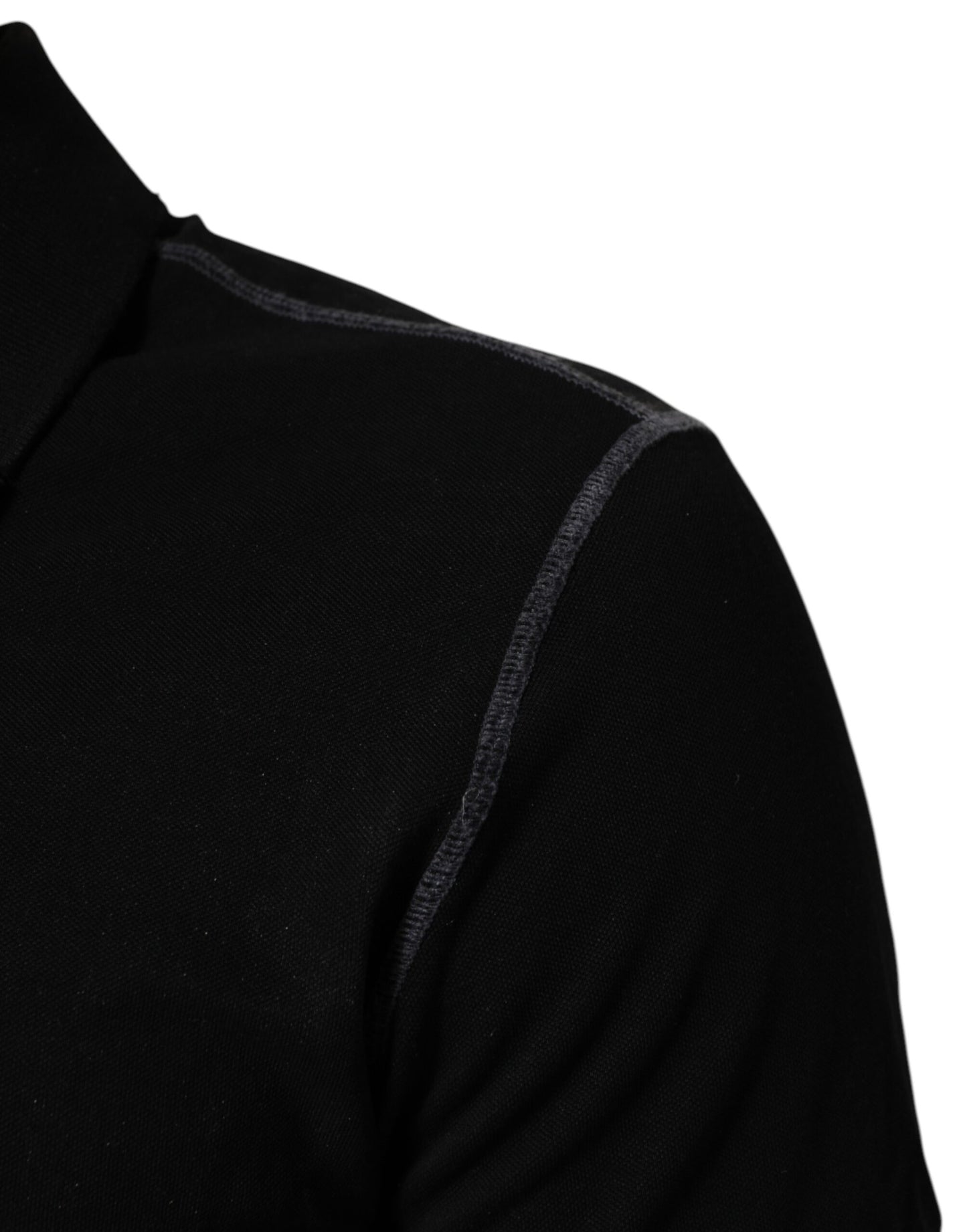Dolce & Gabbana Black Cotton Graphic Print PoloShirt T-shirt Mens T-Shirt