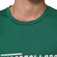 Dolce & Gabbana Green Cotton Graphic Logo Print Crewneck T-shirt Mens T-Shirt