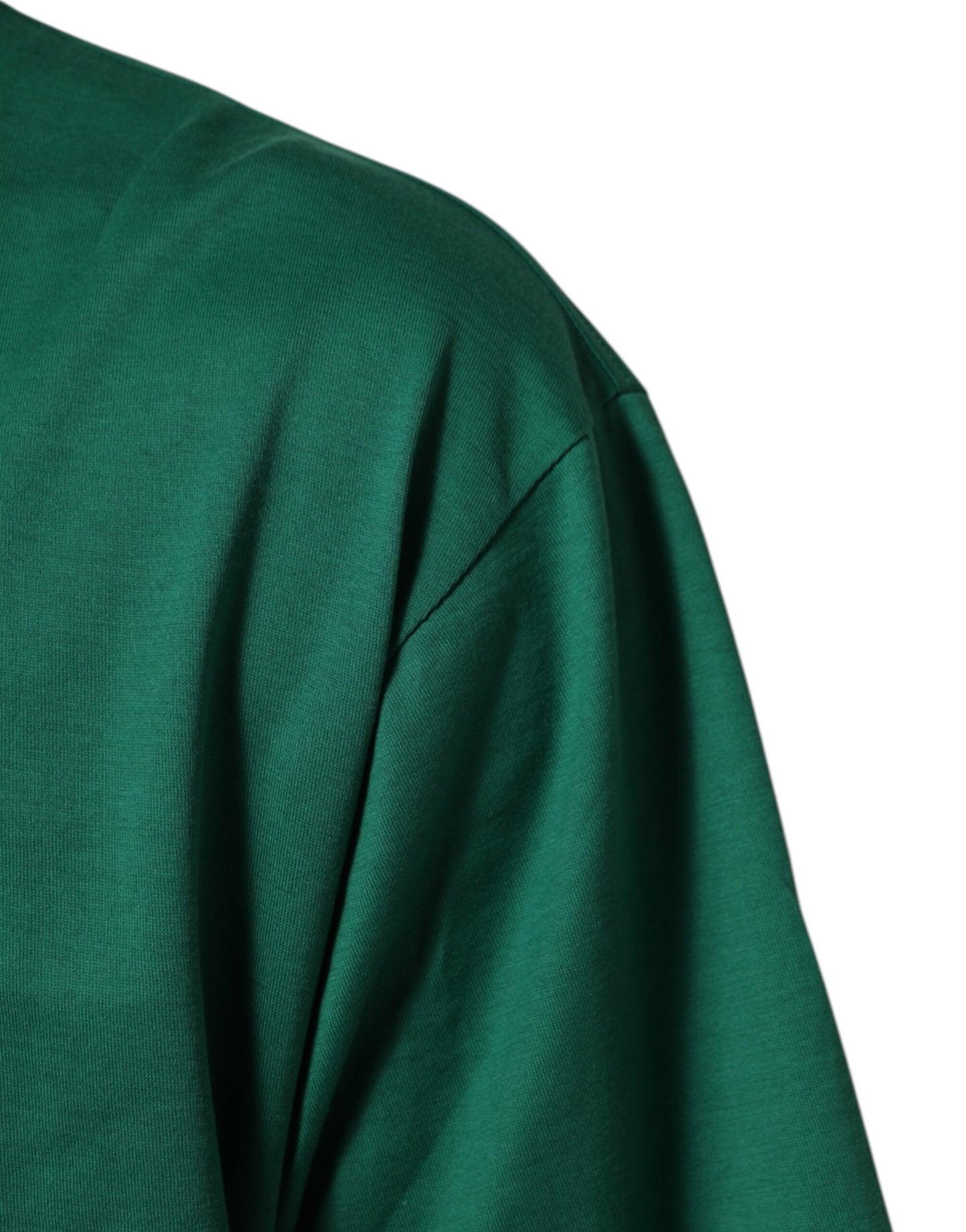 Dolce & Gabbana Green Cotton Graphic Logo Print Crewneck T-shirt Mens T-Shirt