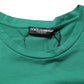 Dolce & Gabbana Green Cotton Graphic Logo Print Crewneck T-shirt Mens T-Shirt
