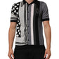 Dolce & Gabbana Black White Polka Dot Collared Polo T-shirt Mens T-Shirt
