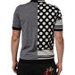 Dolce & Gabbana Black White Polka Dot Collared Polo T-shirt Mens T-Shirt
