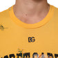 Dolce & Gabbana Yellow Secret Graden Floral Cotton Crew Neck T-shirt Mens T-Shirt
